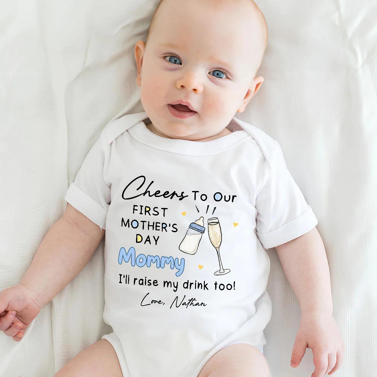 Cheers To Our - Personalized Custom Baby Onesie - Image 4