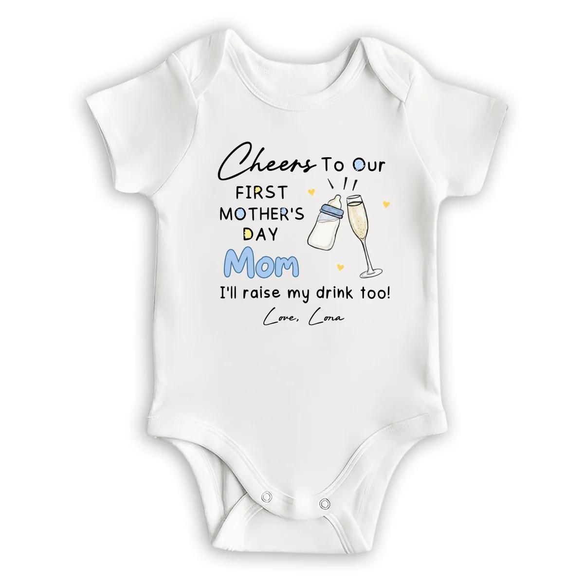 Cheers To Our - Personalized Custom Baby Onesie - Image 6