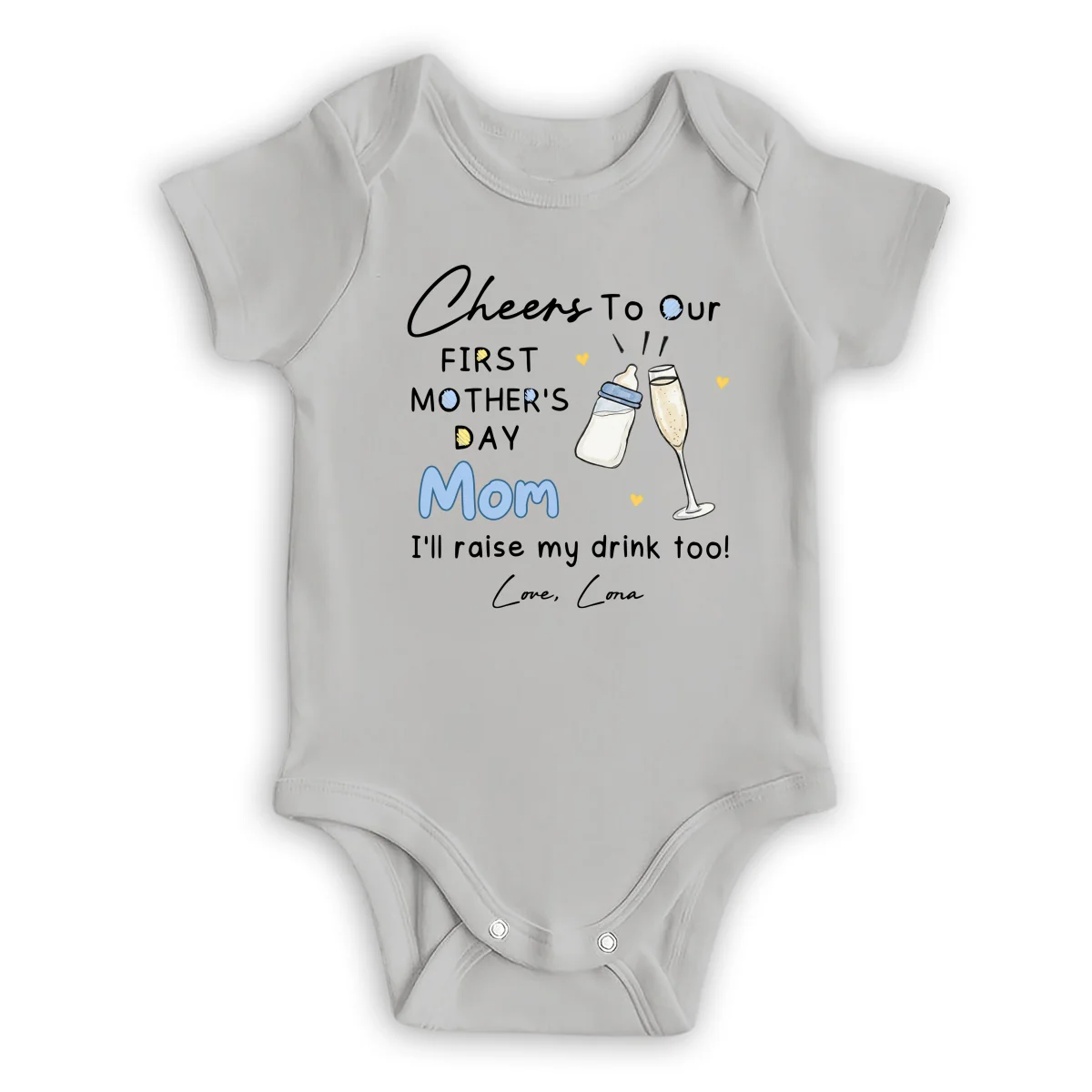 Cheers To Our - Personalized Custom Baby Onesie - Image 7