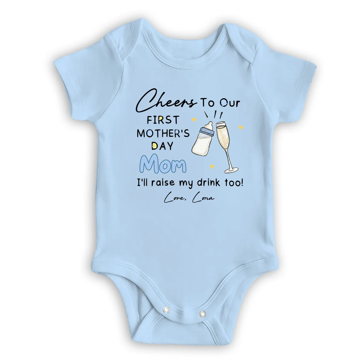 Cheers To Our - Personalized Custom Baby Onesie - Image 8