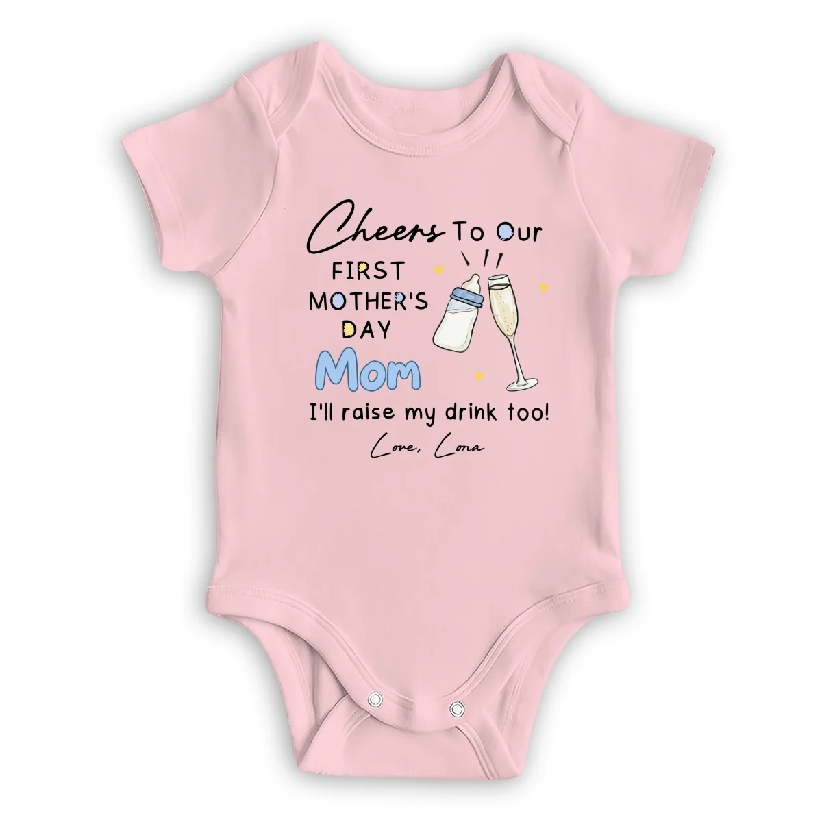 Cheers To Our - Personalized Custom Baby Onesie - Image 9