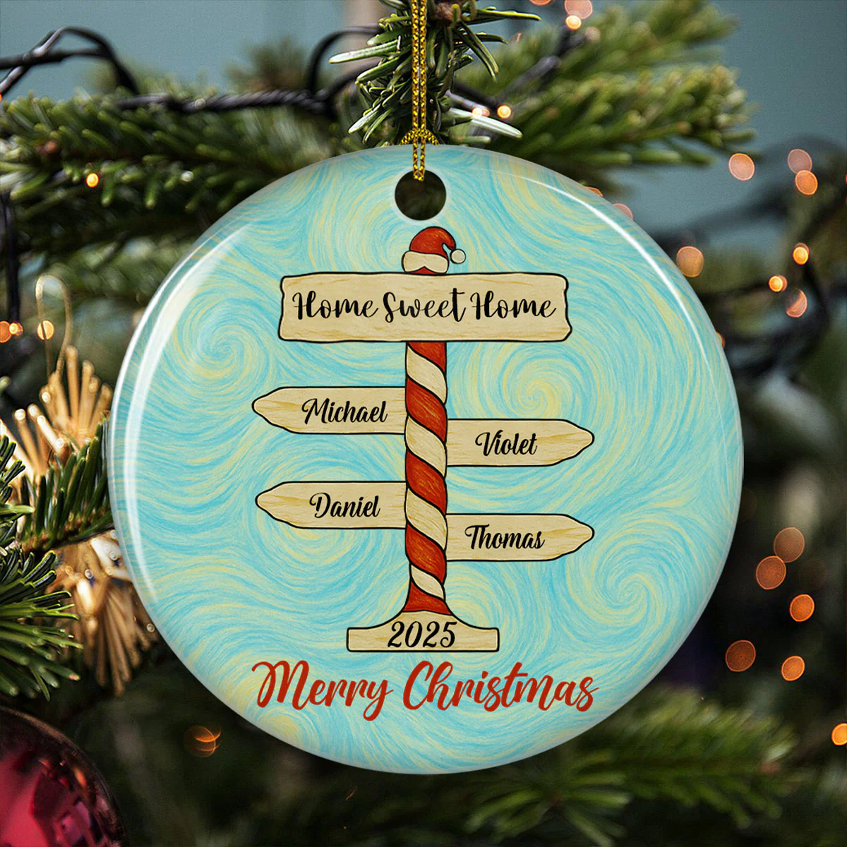 Cherished Family Memories - Personalized Custom Ceramic Ornament - Image 3