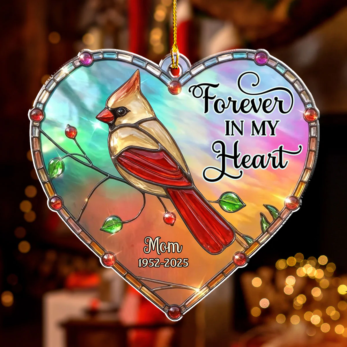 Cherished Forever - Personalized Custom Acrylic Ornament - Image 2