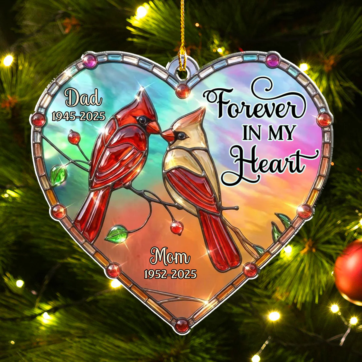 Cherished Forever - Personalized Custom Acrylic Ornament - Image 4