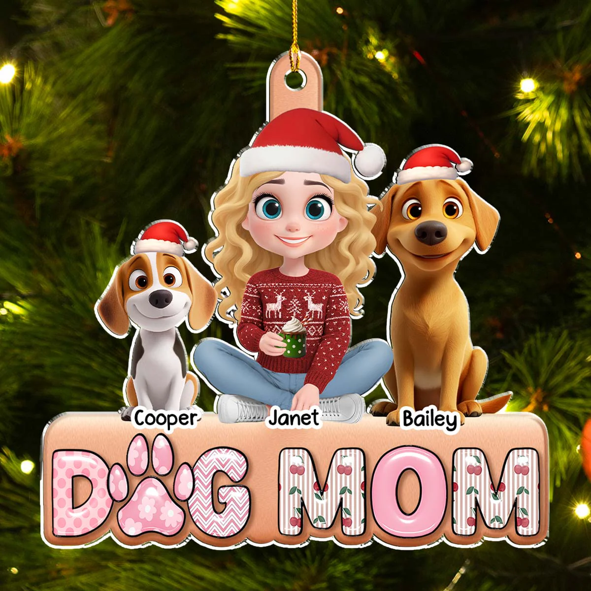 Cherry On Top This Year - Personalized Custom 3D Effect Acrylic Ornament - Image 3