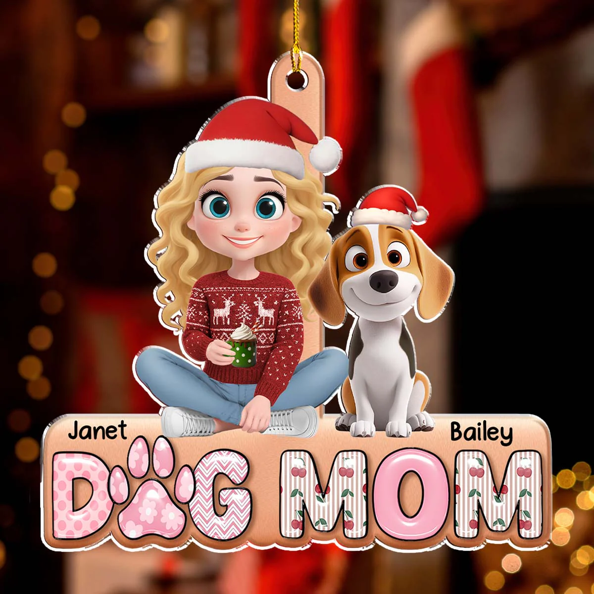 Cherry On Top This Year - Personalized Custom 3D Effect Acrylic Ornament - Image 4