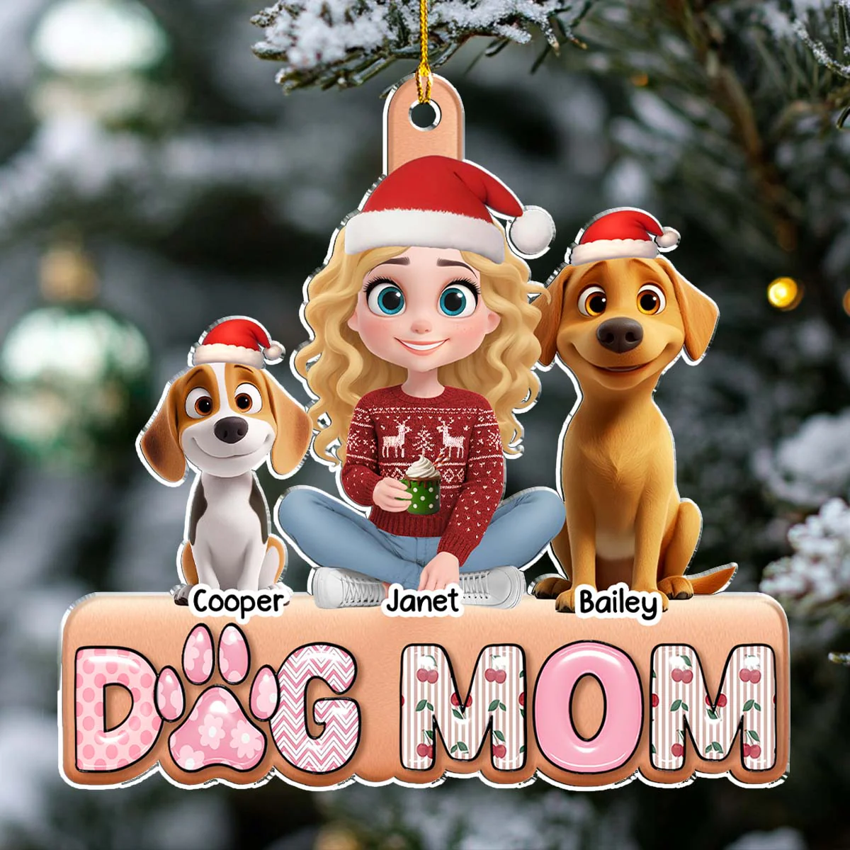 Cherry On Top This Year - Personalized Custom 3D Effect Acrylic Ornament - Image 5