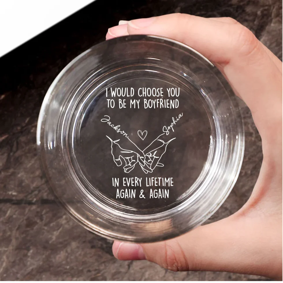 Choose You To Be My Forever - Personalized Custom Engraved Whiskey Glass - Image 6