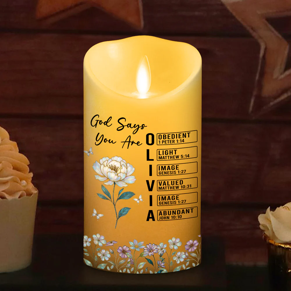 Chosen And Loved - Personalized Custom LED Candle