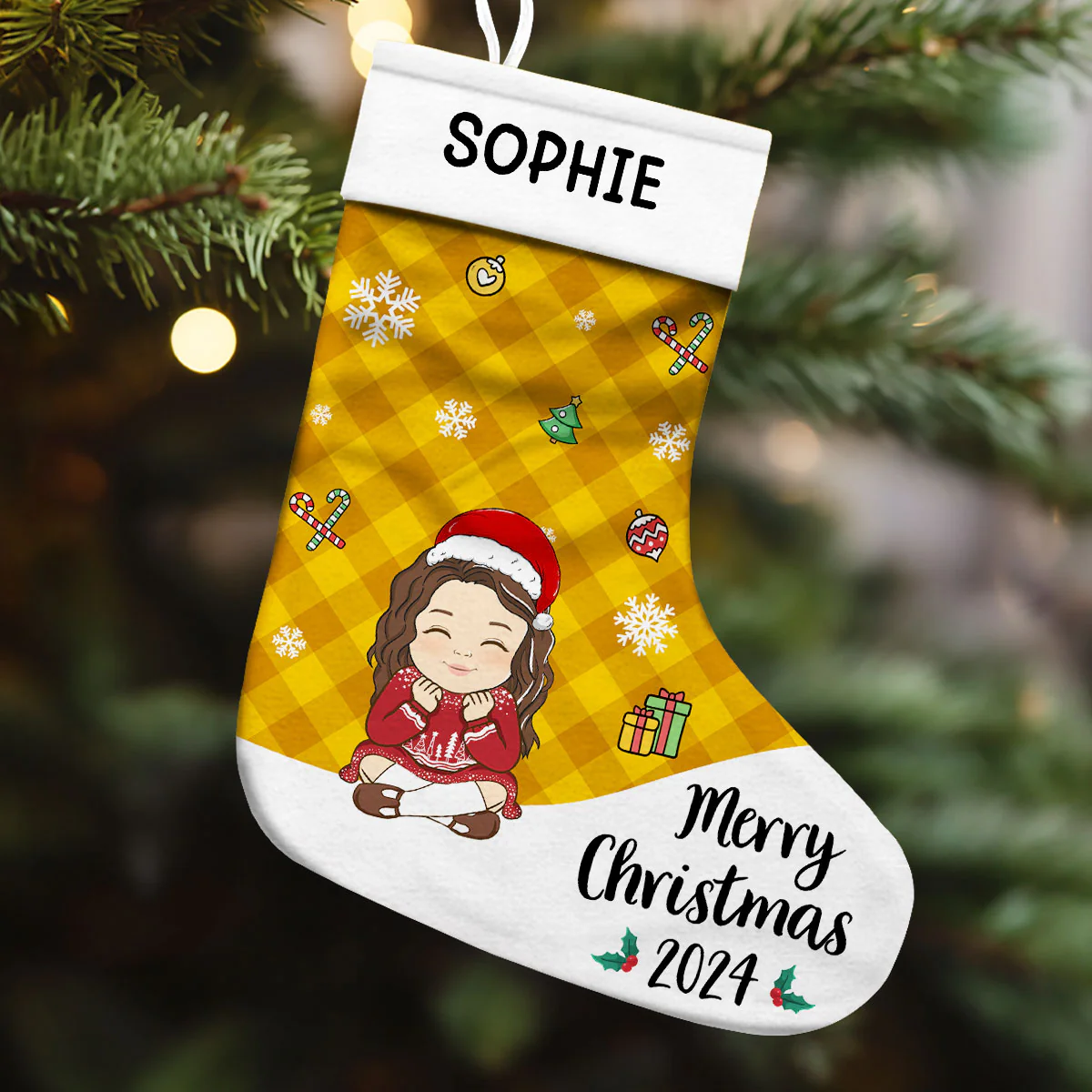 Christmas 2024 - Personalized Custom Christmas Stocking - Image 5