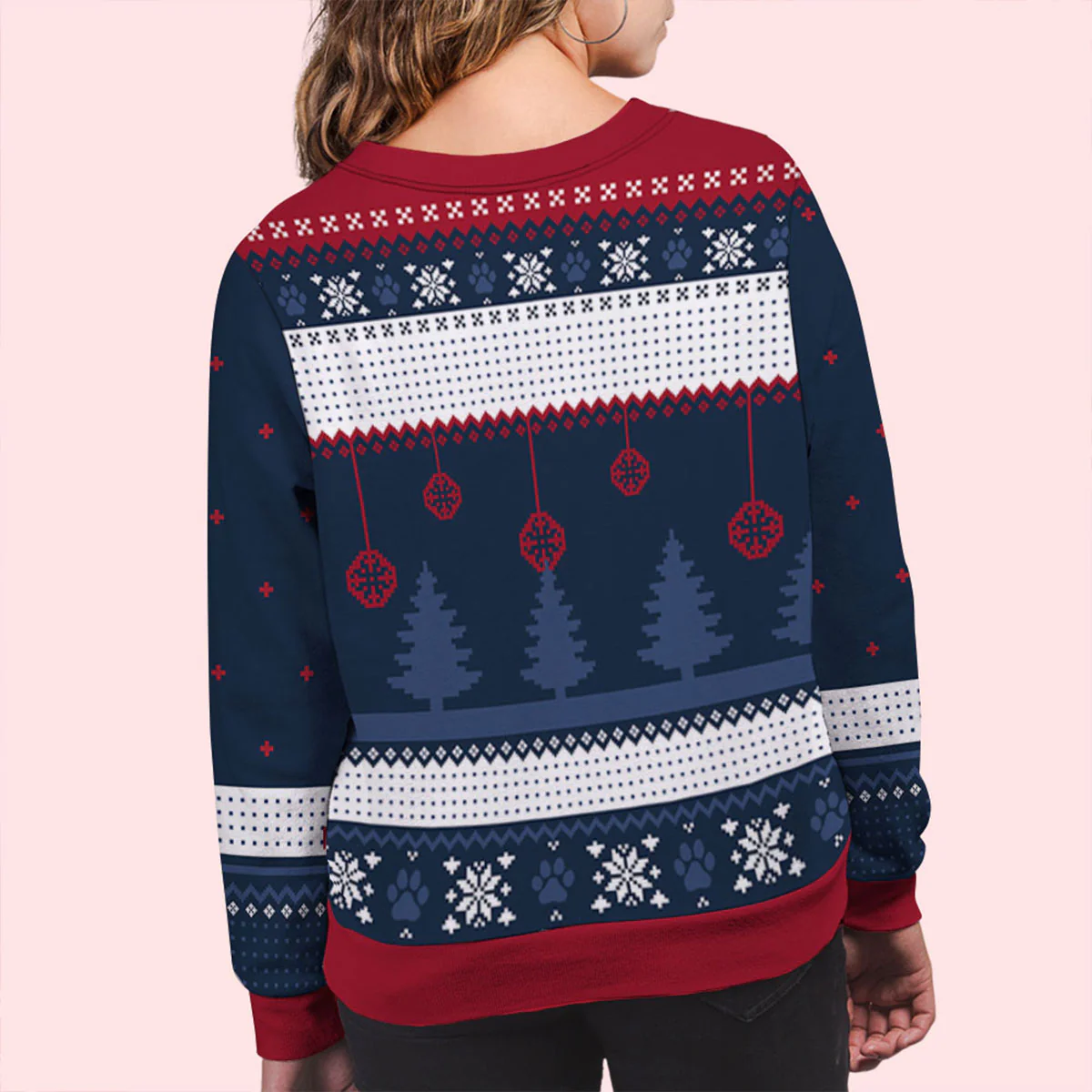 Christmas Crew - Personalized Custom All-Over-Print Sweatshirt - Image 3