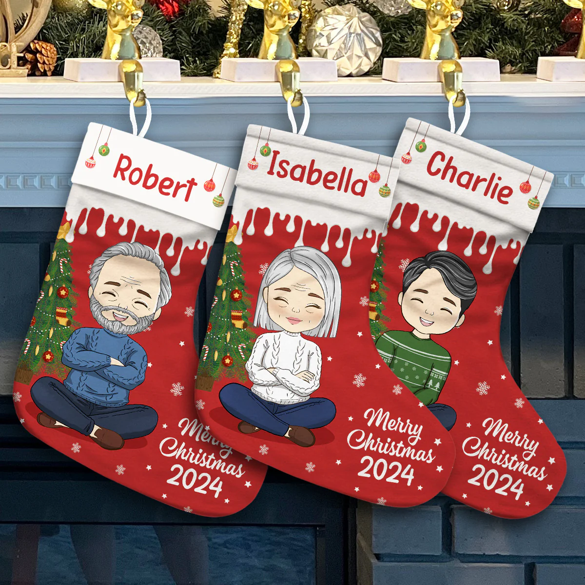 Christmas Family - Personalized Custom Christmas Stocking