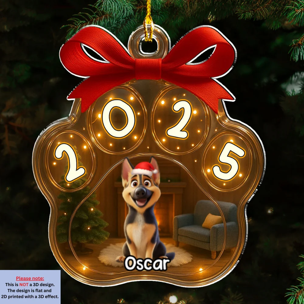 Christmas Gift - Personalized Custom 3D Inflated Effect Acrylic Ornament - Image 6
