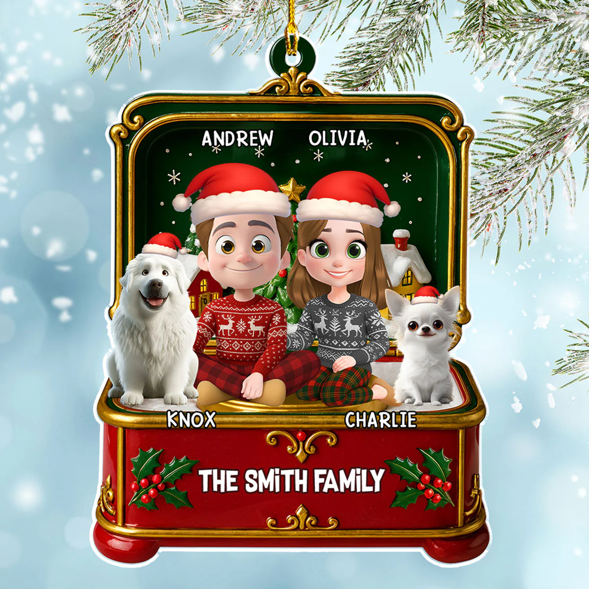 Christmas Gift - Personalized Custom Acrylic Ornament - Image 3