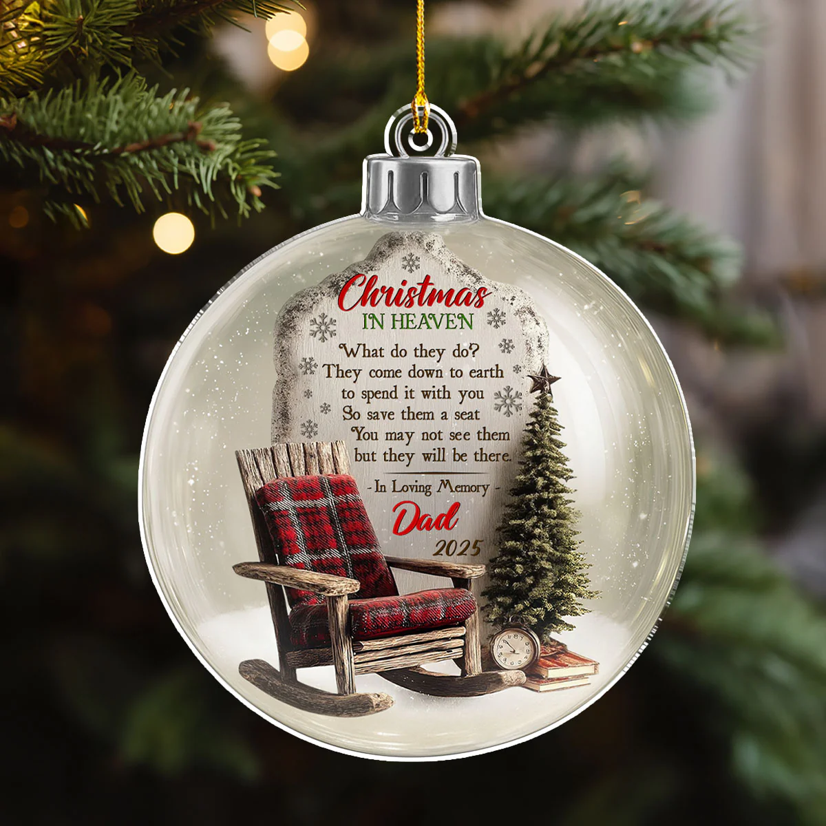 Christmas In Heaven 2025 - Personalized Custom Acrylic Ornament