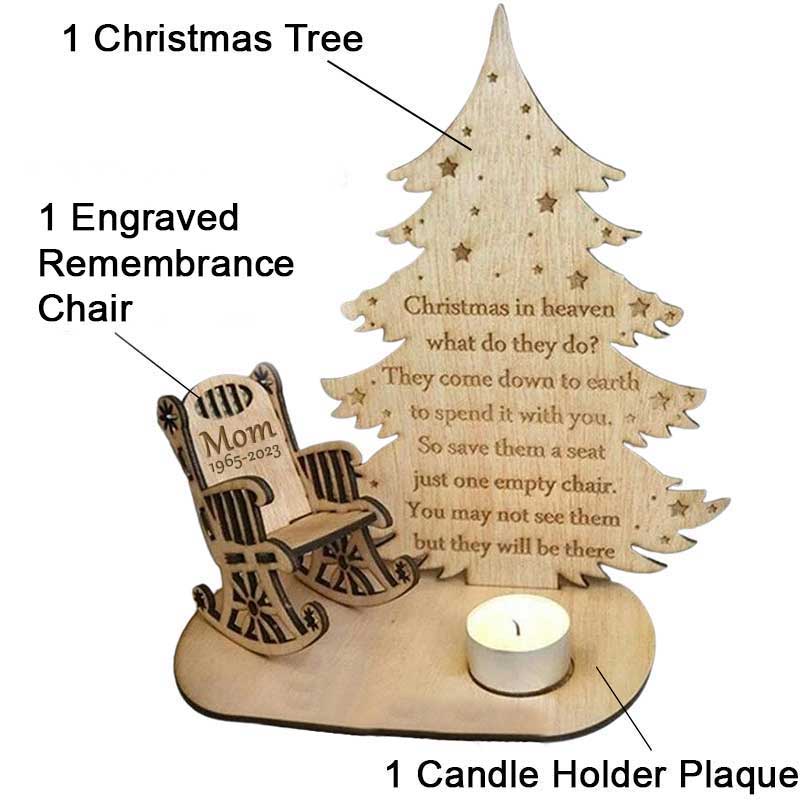 Christmas In Heaven - Personalized Custom Candle Holder - Image 6