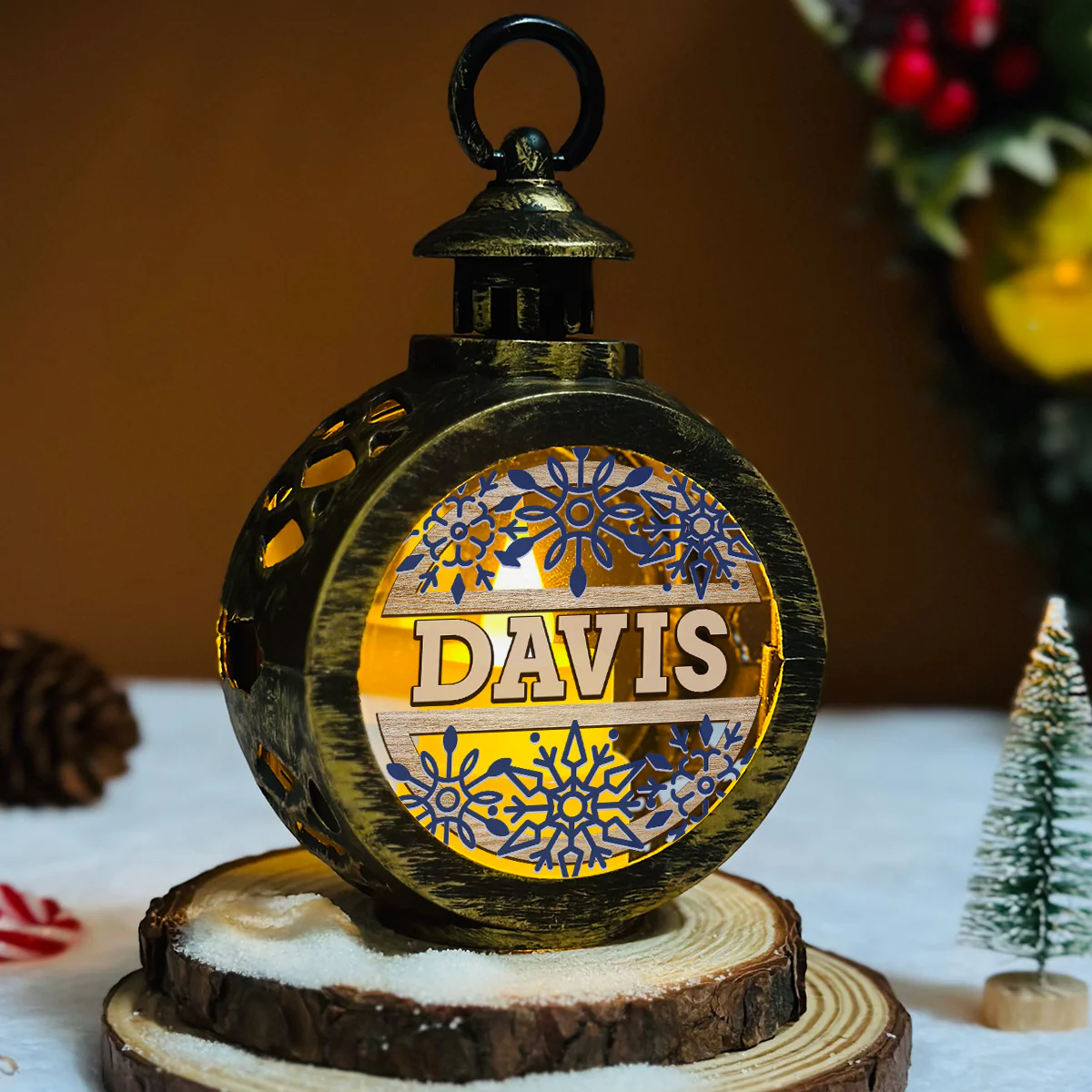 Christmas Is Coming - Personalized Custom Christmas Lantern - Image 5