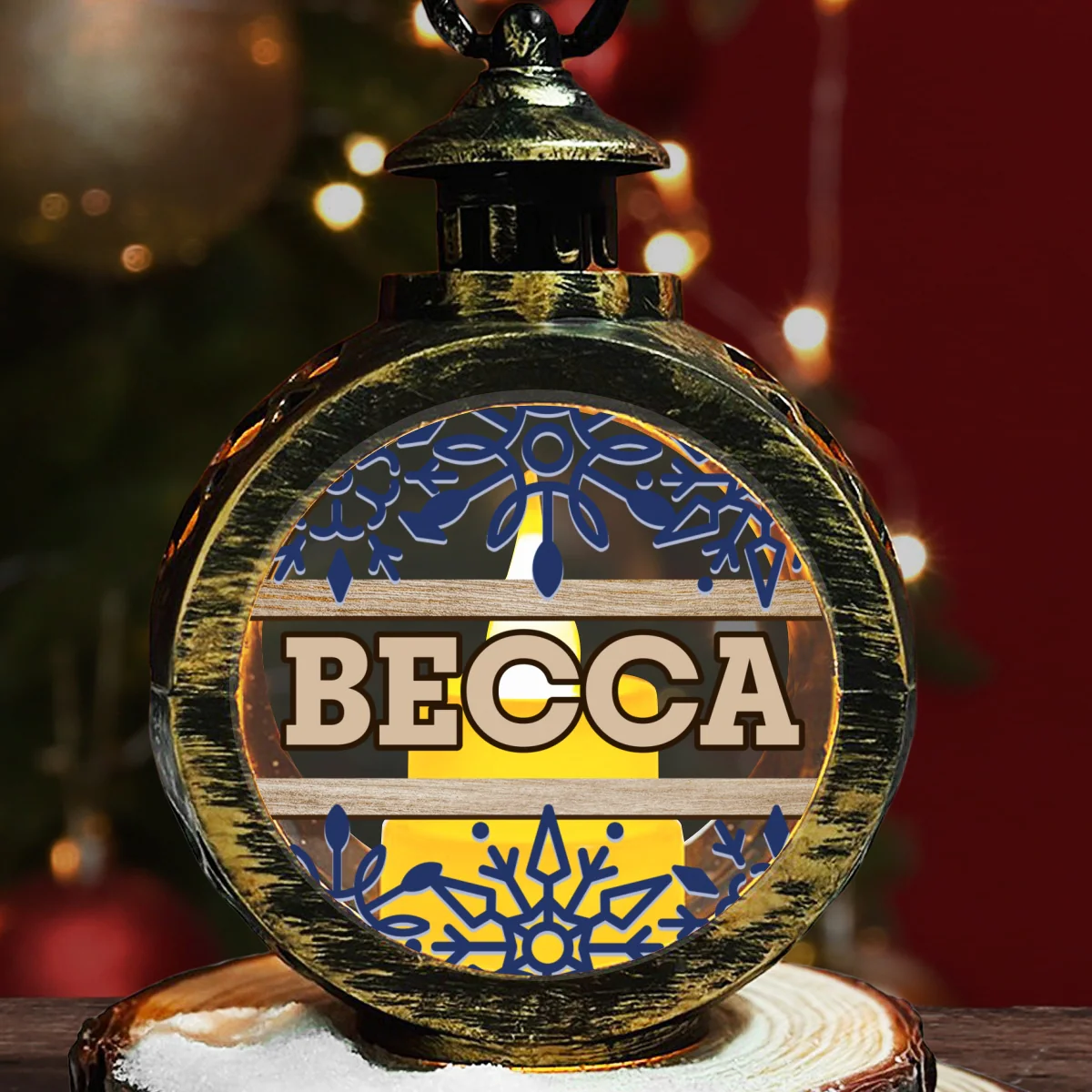 Christmas Is Coming - Personalized Custom Christmas Lantern - Image 6