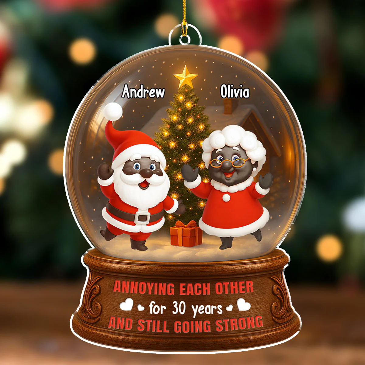 Christmas Is Coming To Town - Personalized Custom 3D Effect Acrylic Ornament - Image 5