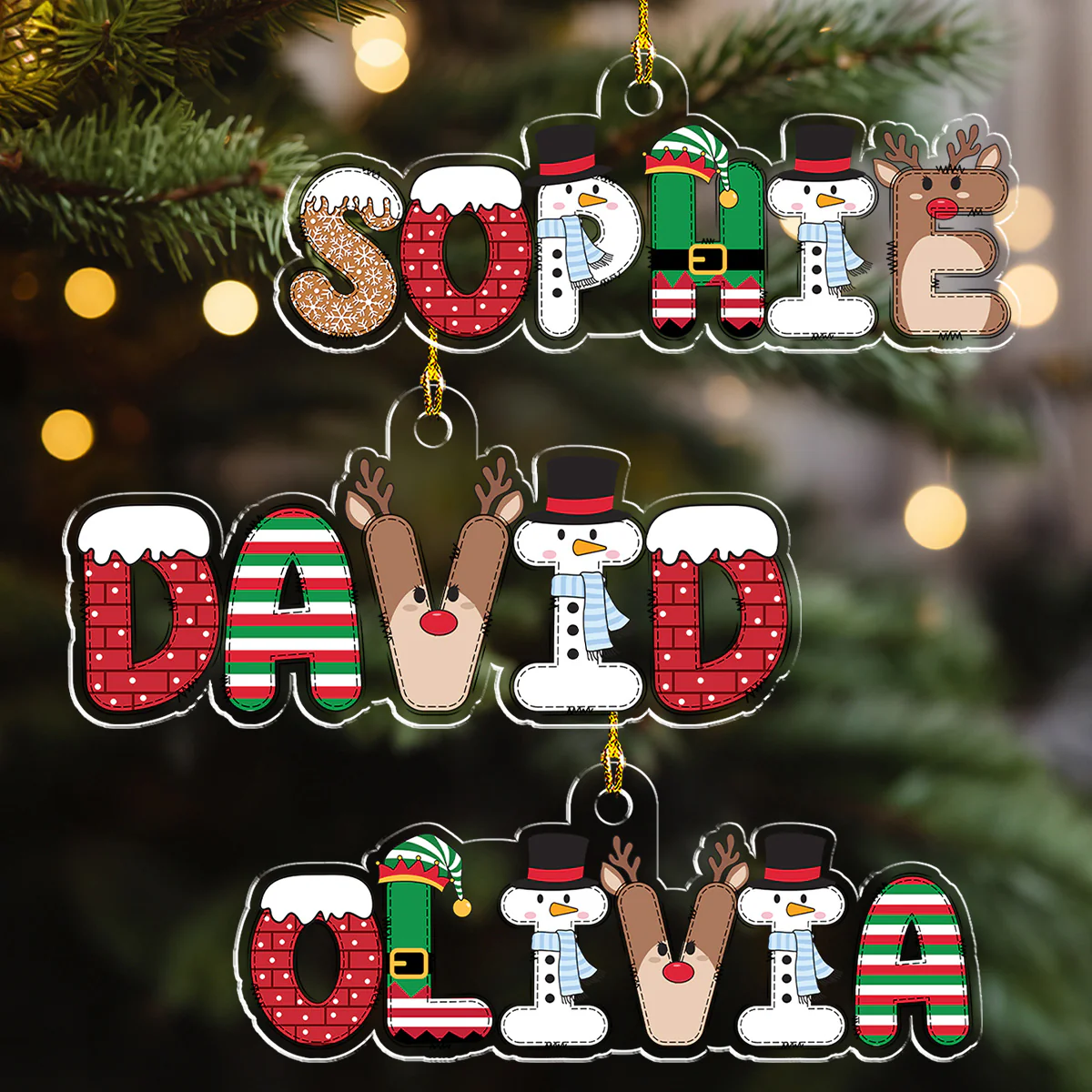 Christmas Letter - Personalized Custom Acrylic Ornament