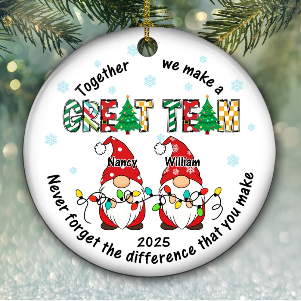 Christmas Light - Personalized Custom Ceramic Ornament - Image 6