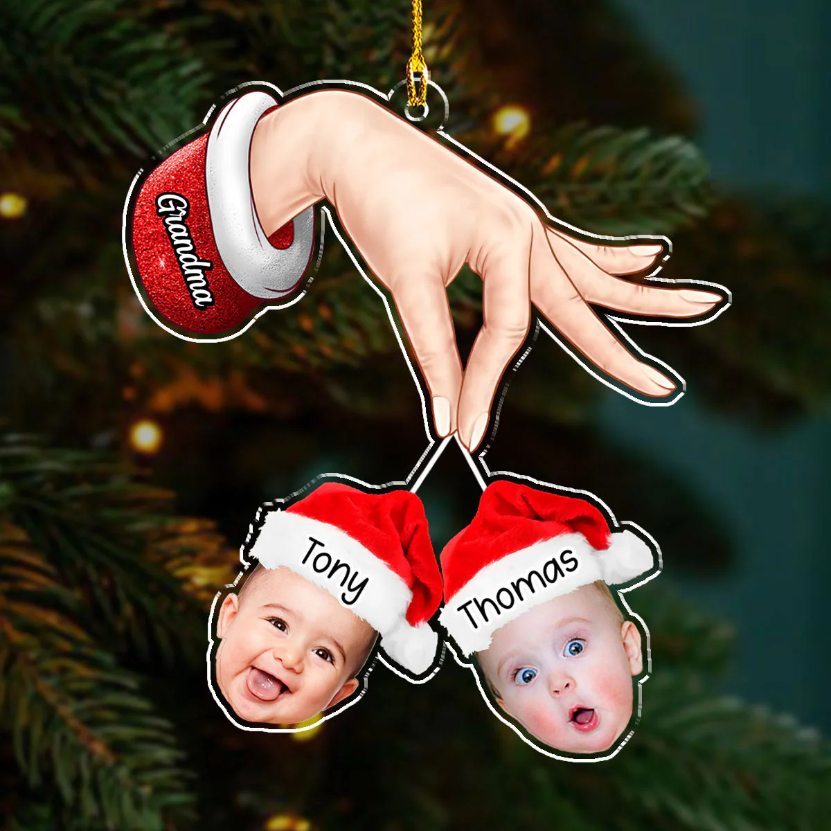 Christmas, My Child, Is Love In Action - Personalized Custom Acrylic Ornament - Image 2