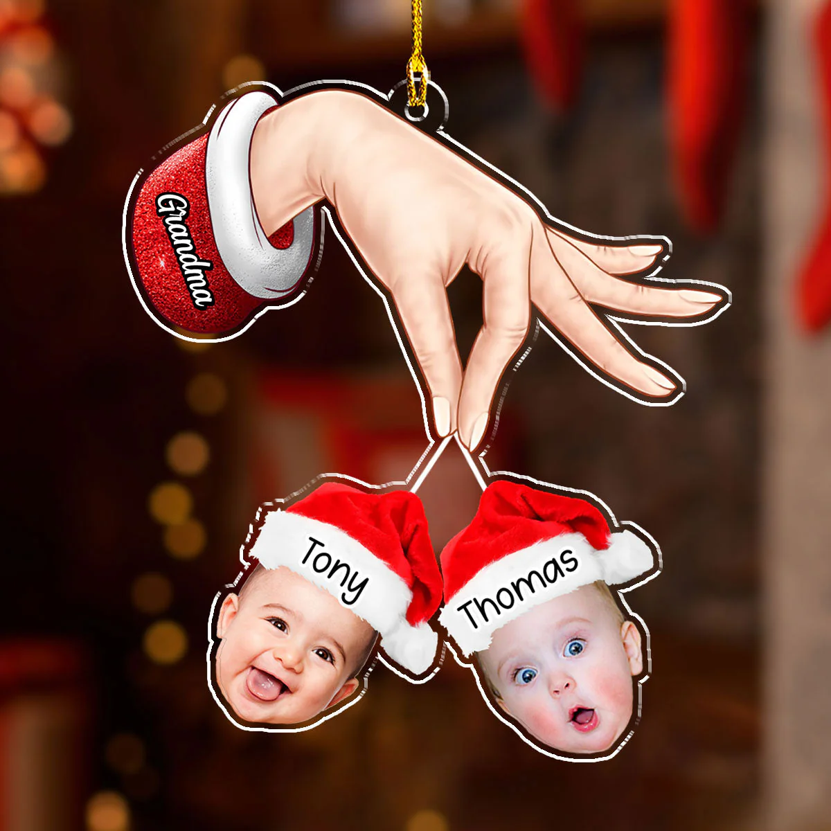 Christmas, My Child, Is Love In Action - Personalized Custom Acrylic Ornament - Image 3