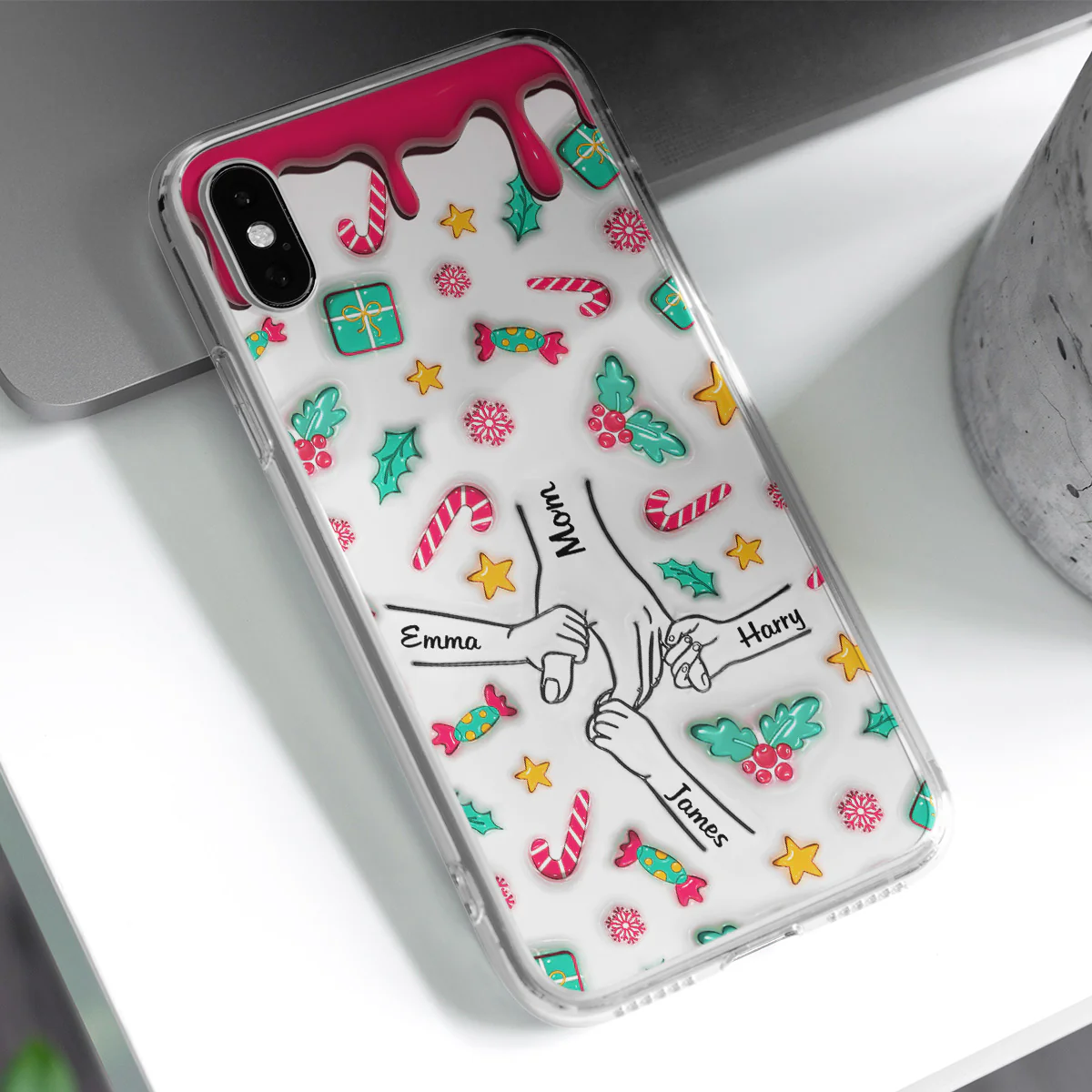 Christmas Of Nana - Personalized Custom 3D Inflated Effect Phone Case - Image 3