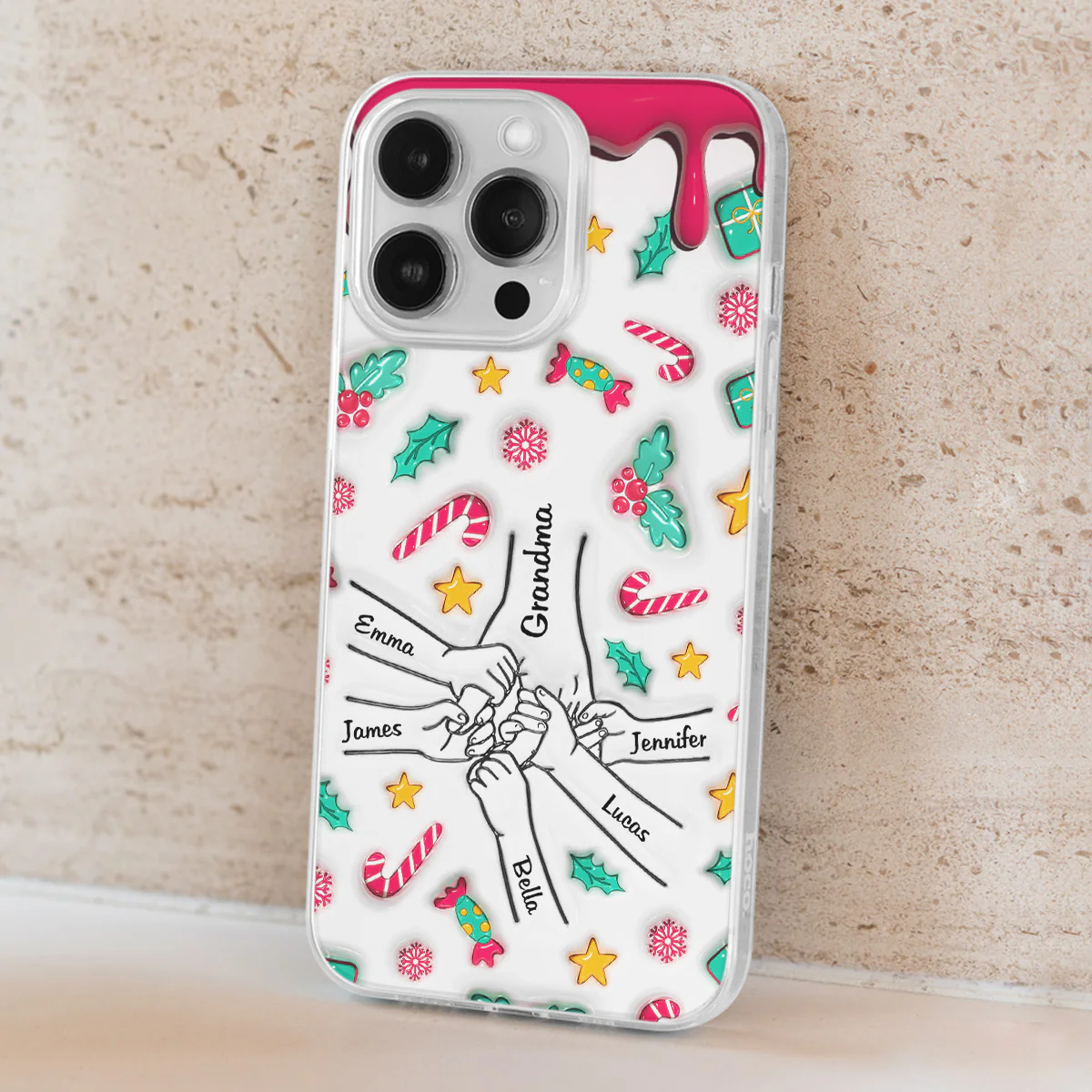 Christmas Of Nana - Personalized Custom 3D Inflated Effect Phone Case - Image 4