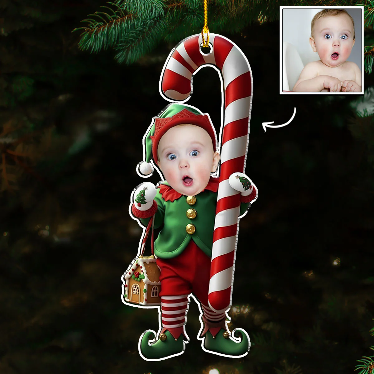 Christmas Snowbaby - Personalized Custom Acrylic Ornament