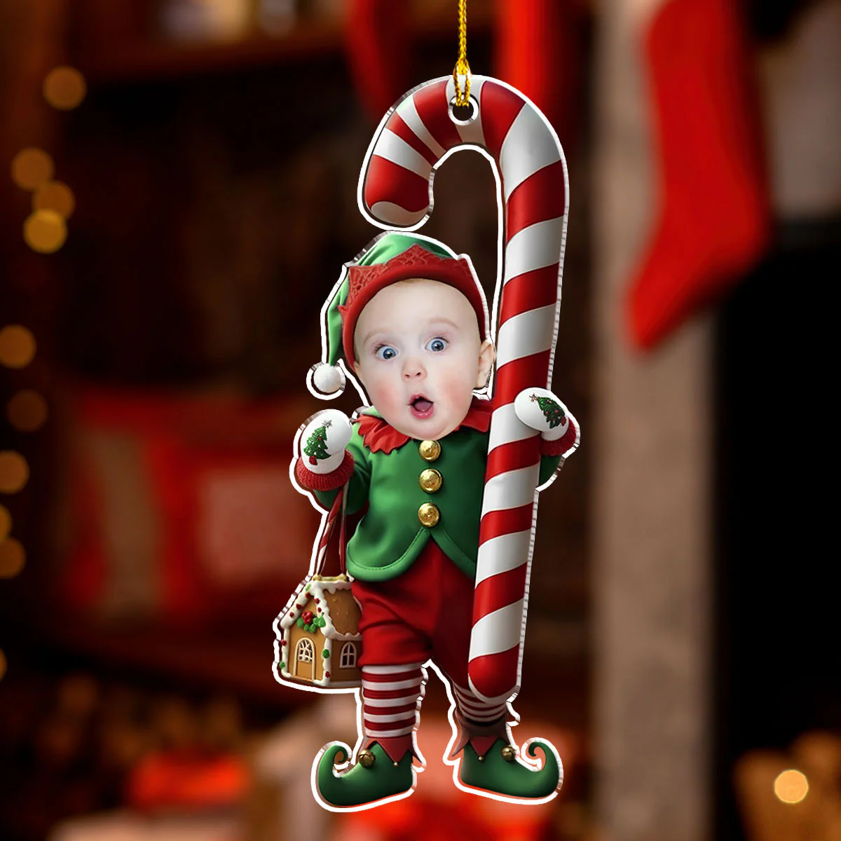 Christmas Snowbaby - Personalized Custom Acrylic Ornament - Image 2