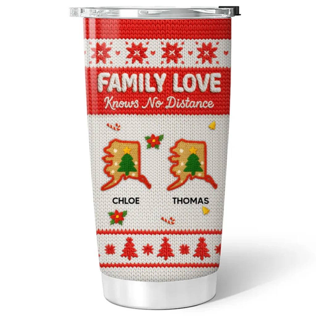 Christmas State Knit - Personalized Custom Tumbler - Image 5