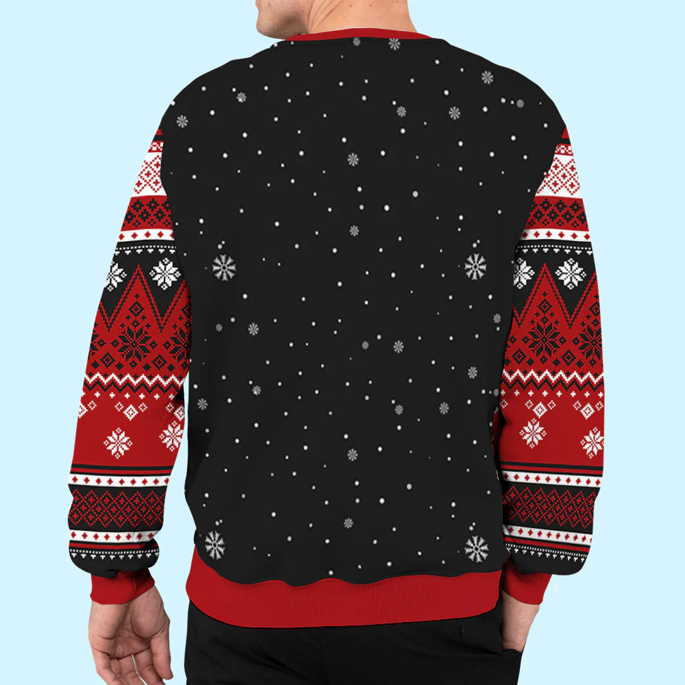 Christmas Sweatshirt Pattern - Personalized Custom All-Over-Print Sweatshirt - Image 5