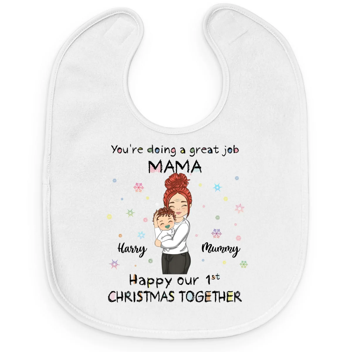 Christmas Together - Personalized Custom Baby Bib - Image 9