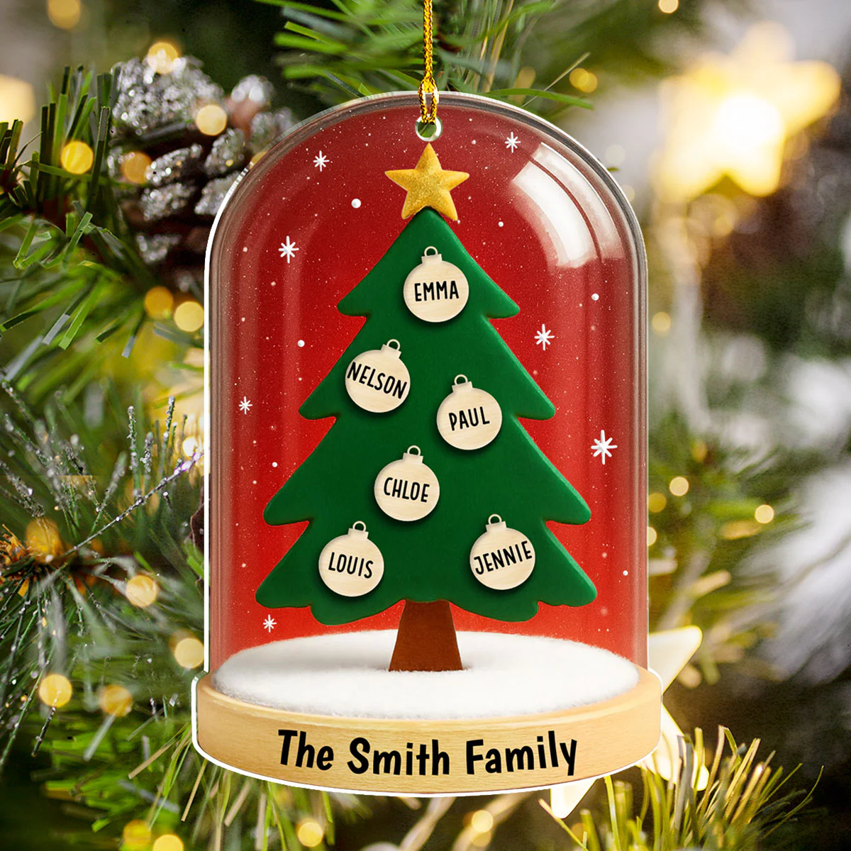 Christmas Tree Of Love - Personalized Custom Acrylic Ornament - Image 2