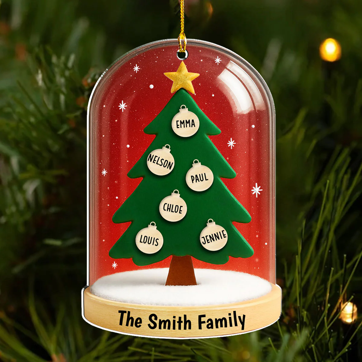 Christmas Tree Of Love - Personalized Custom Acrylic Ornament - Image 3
