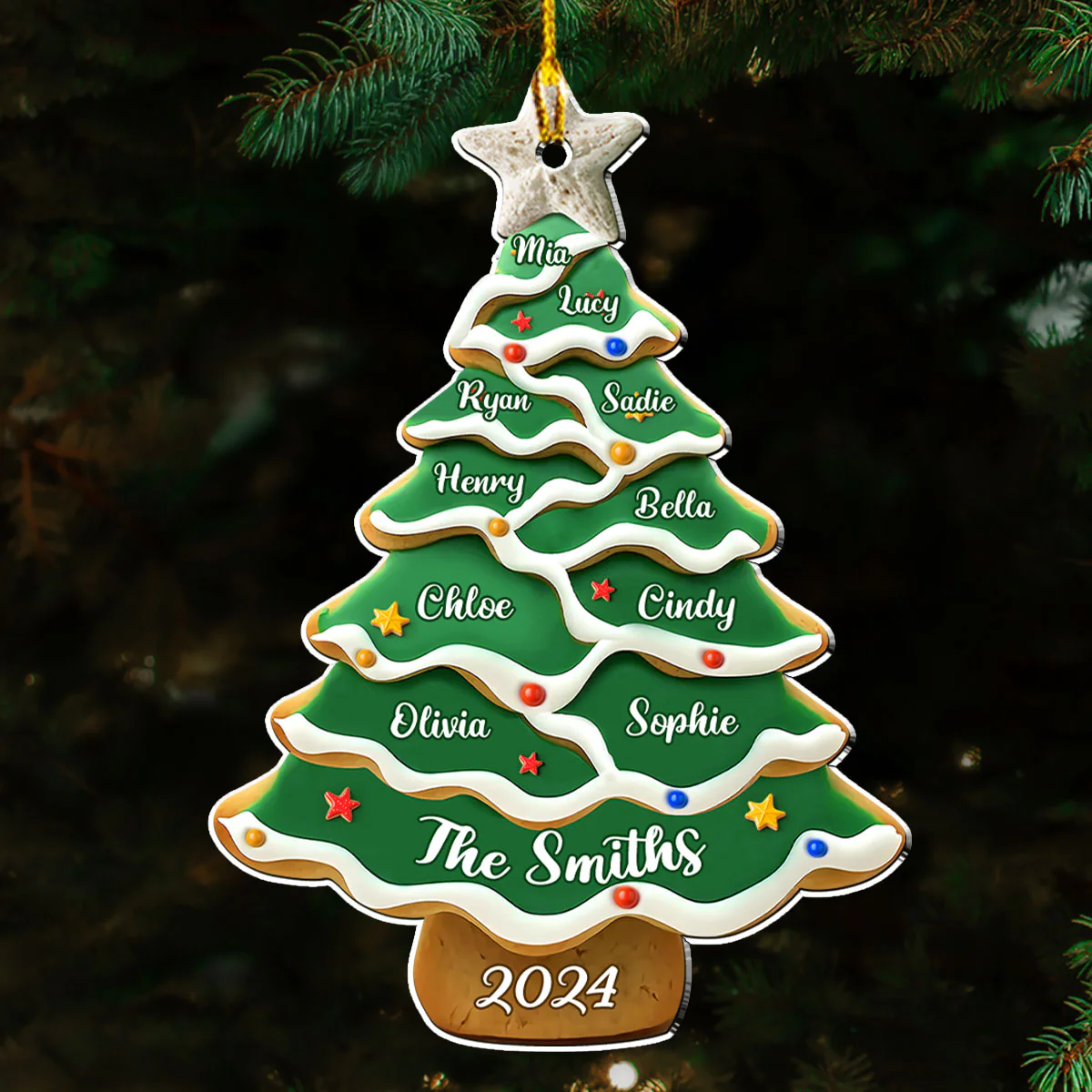 Christmas Tree - Personalized Custom Acrylic Ornament - Image 2