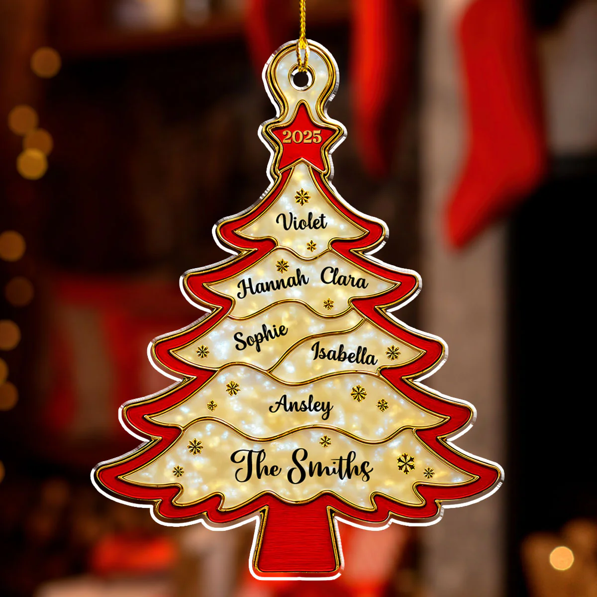 Christmas Tree - Personalized Custom Acrylic Ornament - Image 2