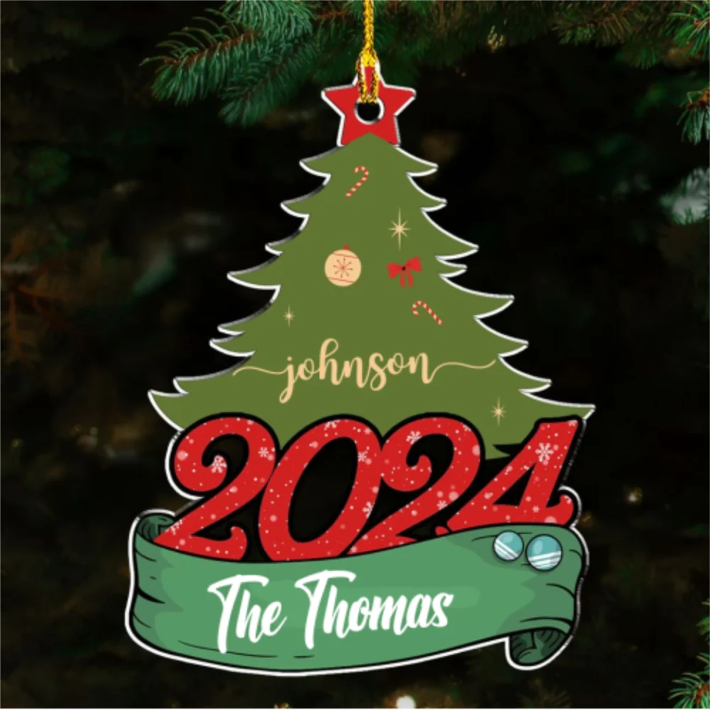 Christmas Tree - Personalized Custom Acrylic Ornament - Image 6