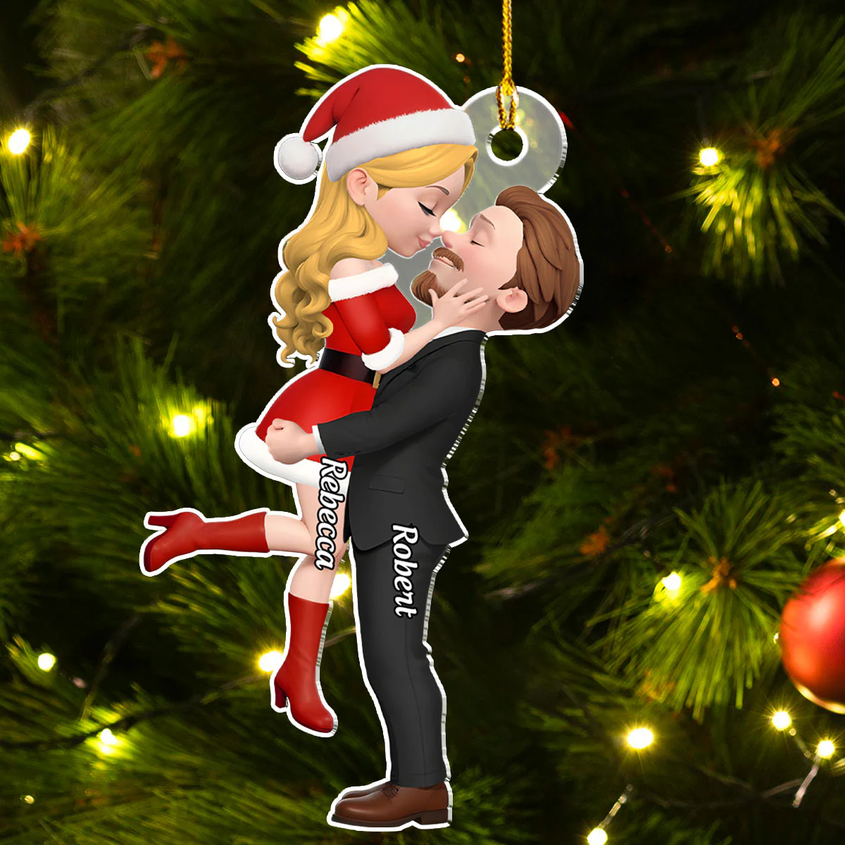 Christmas With My Dear - Personalized Custom Acrylic Ornament - Image 4