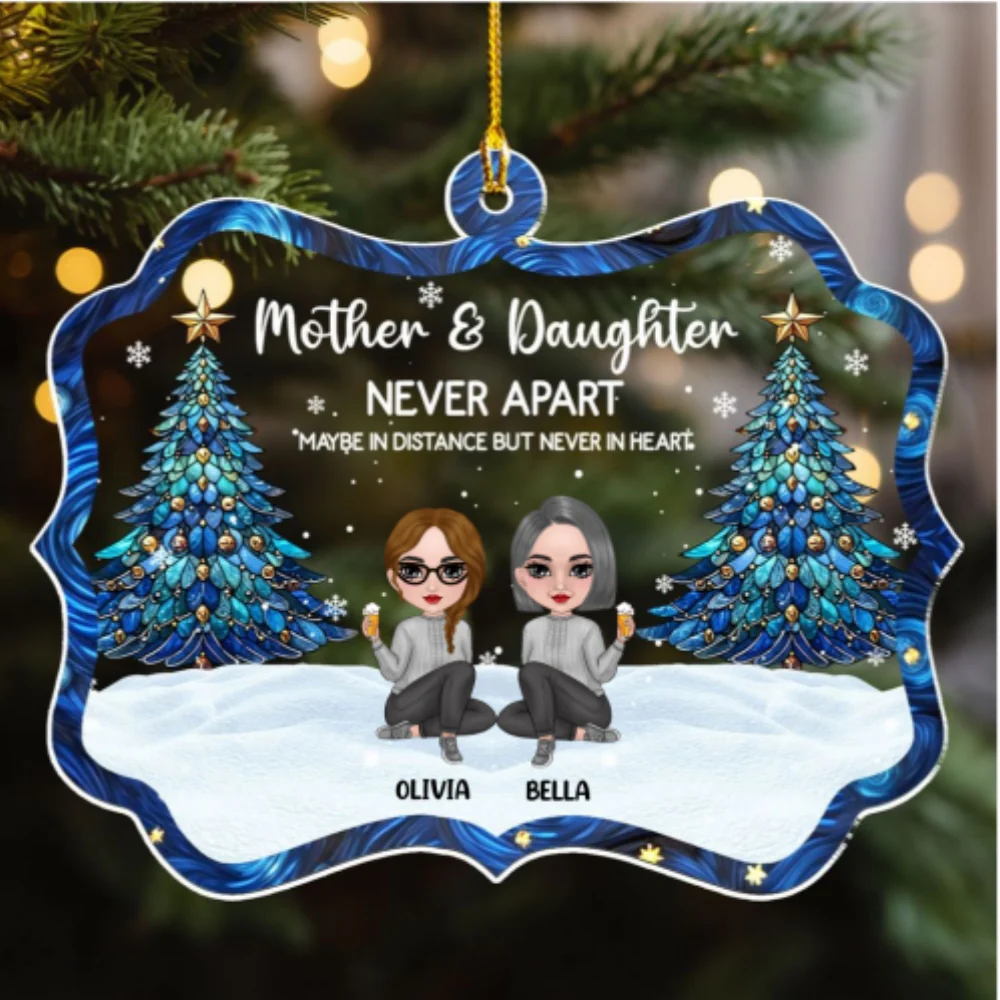 Christmas With Relative - Personalized Custom Acrylic Ornament - Image 6