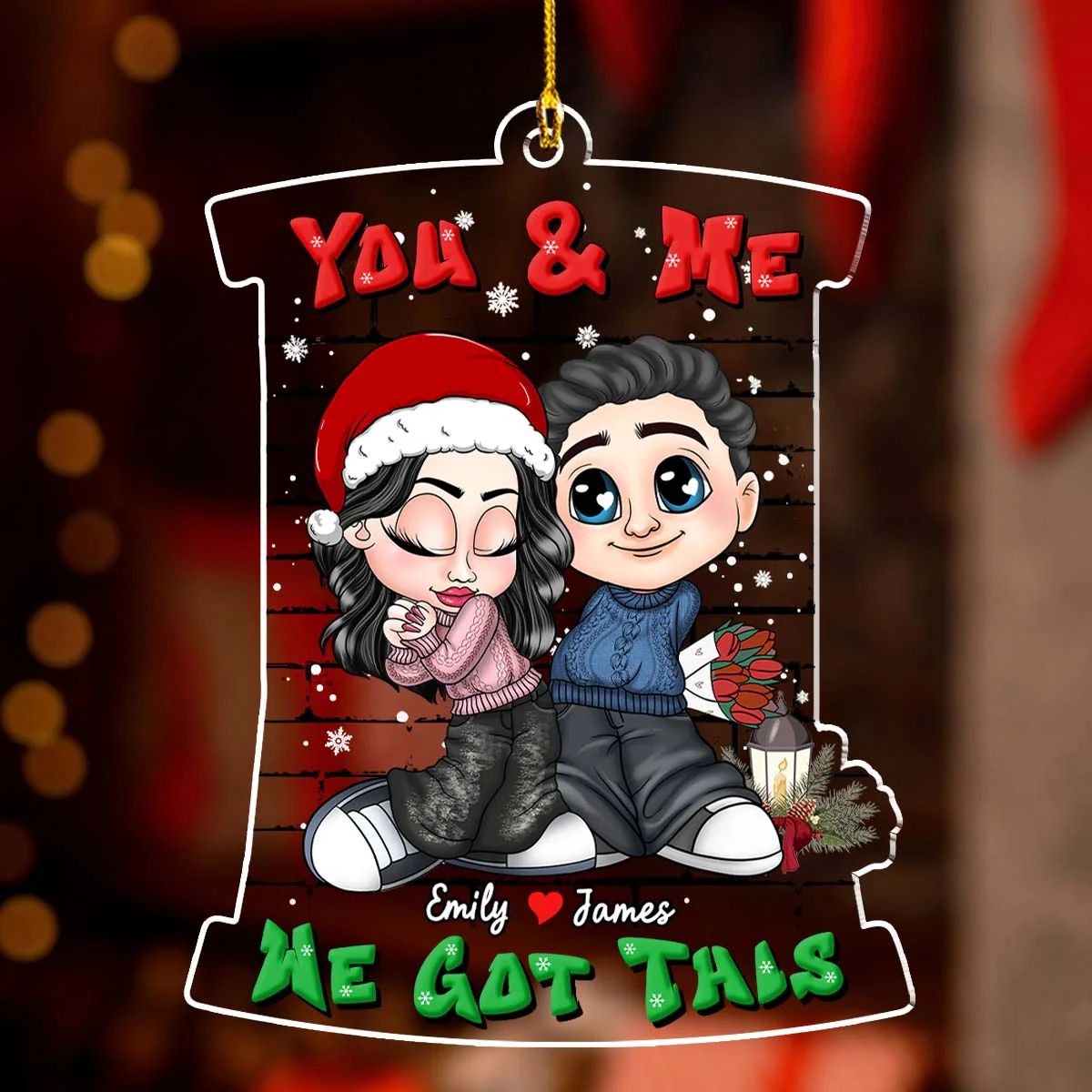 Christmas Y2K - Personalized Custom Acrylic Ornament - Image 3