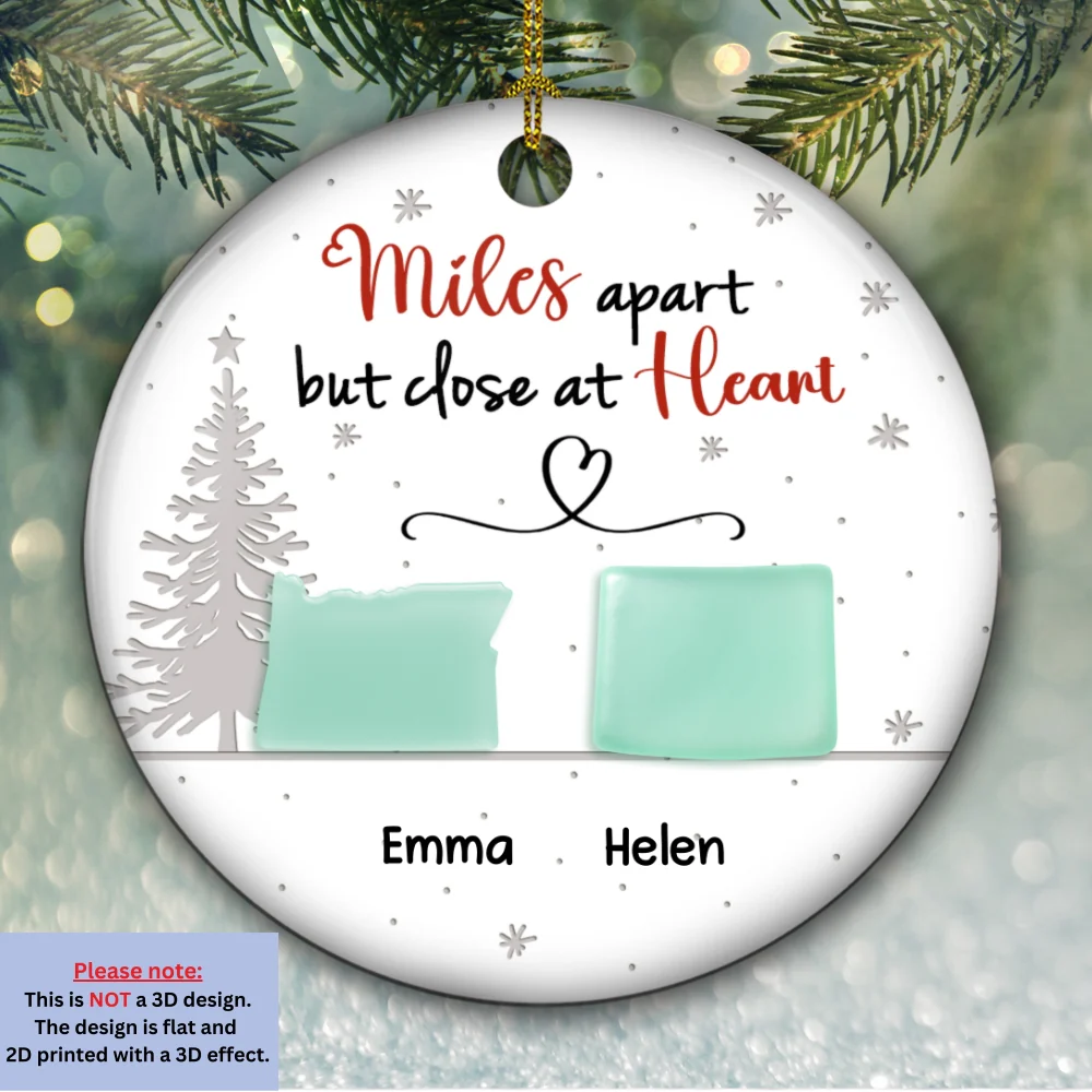 Close At Heart - Personalized Custom 3D Inflated Ceramic Ornament - Image 5