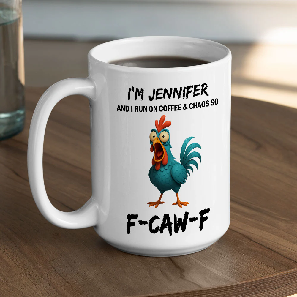 Coffee And Chaos - Personalized Custom Coffee Mug - Image 5