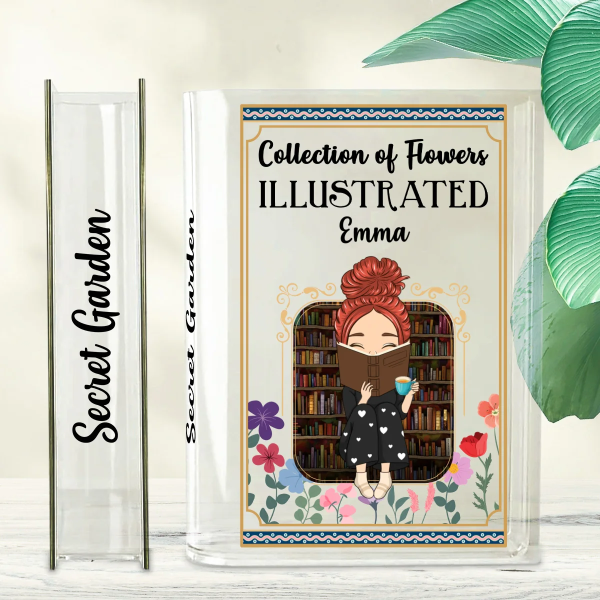 Collection Of Flowers - Personalized Custom Acrylic Book Vase - Image 8
