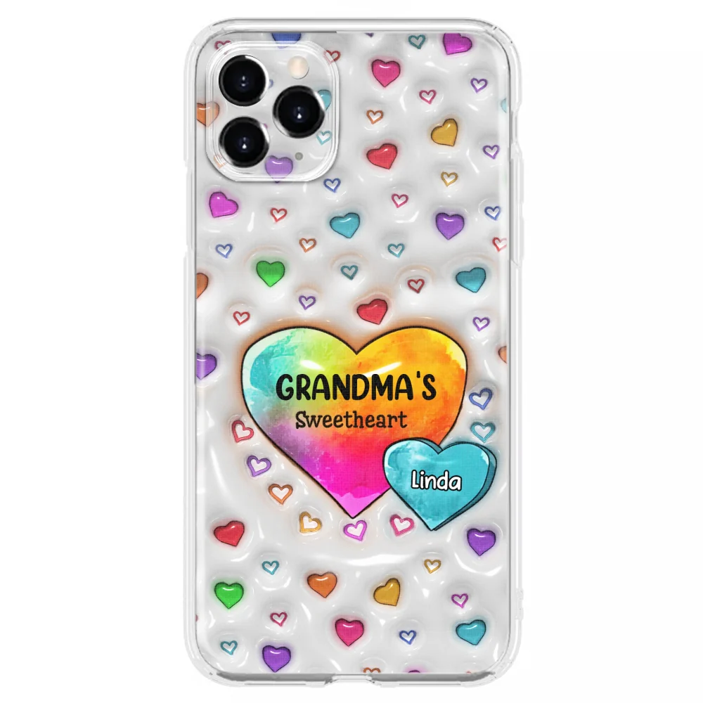Colorful Sweethearts Grandma - Personalized Custom 3D Inflated Effect Phone Case - Image 10