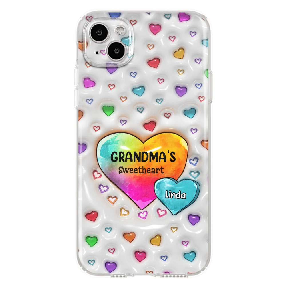 Colorful Sweethearts Grandma - Personalized Custom 3D Inflated Effect Phone Case - Image 14