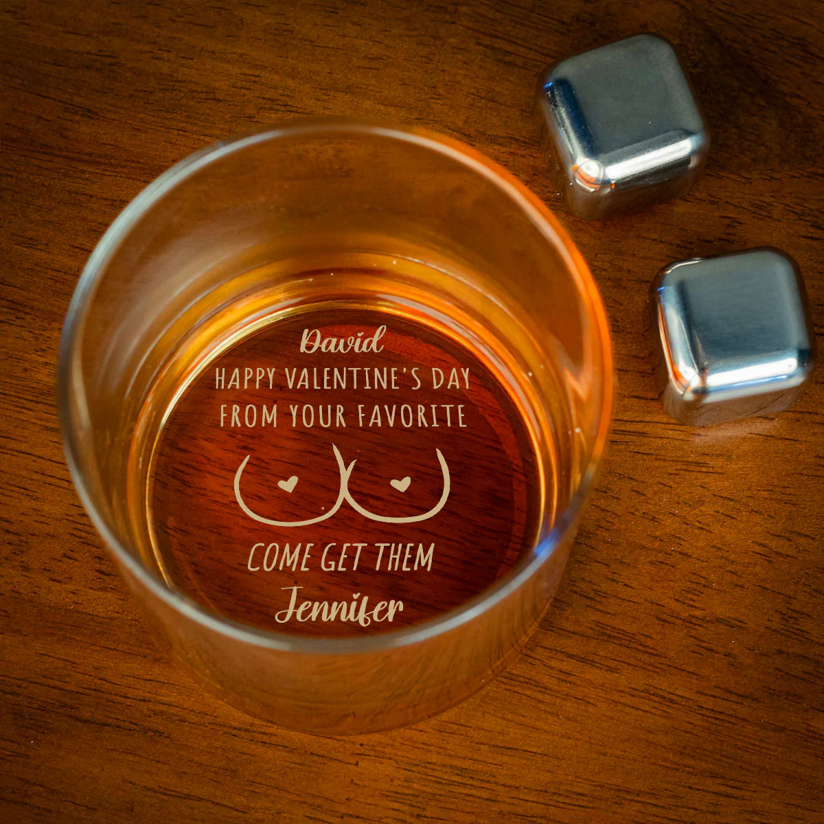 Come And Get Them - Personalized Custom Engraved Whiskey Glass - Image 3