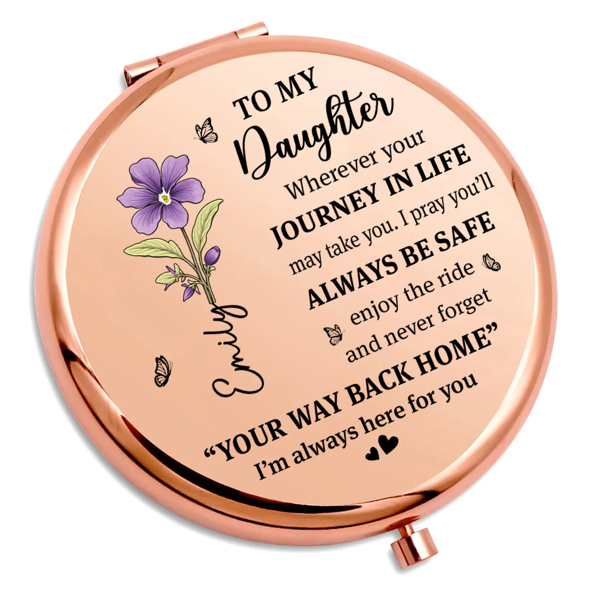 Come Home Anytime My Love - Personalized Custom Compact Mirror - Image 2