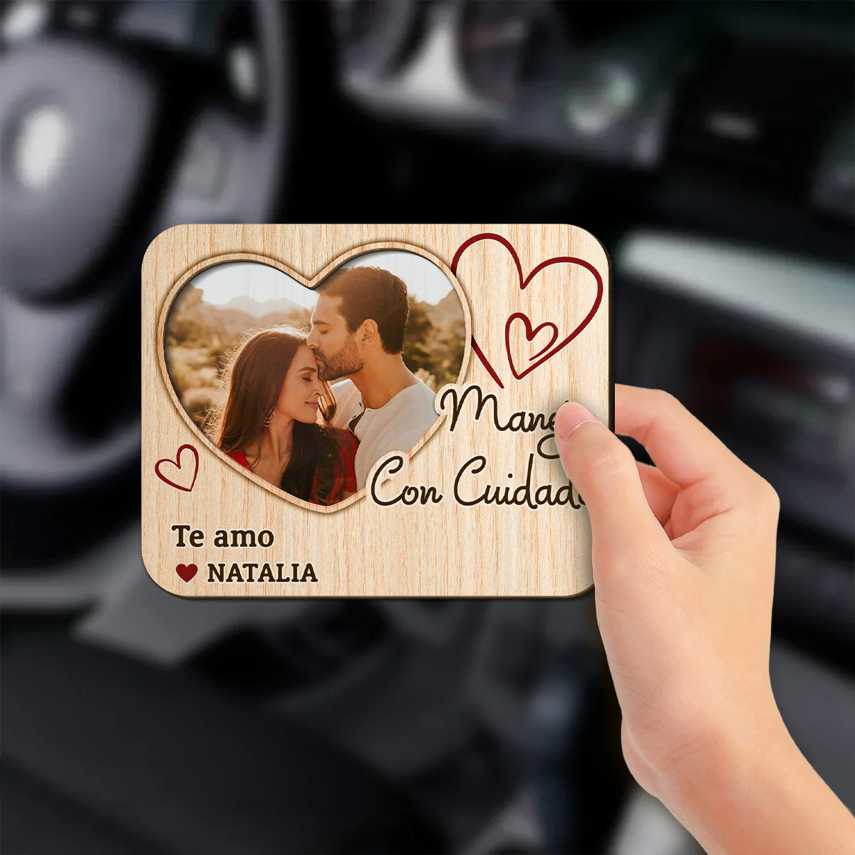 Conduce Con Cuidado - Clip De Parasol Personalizado - Image 2